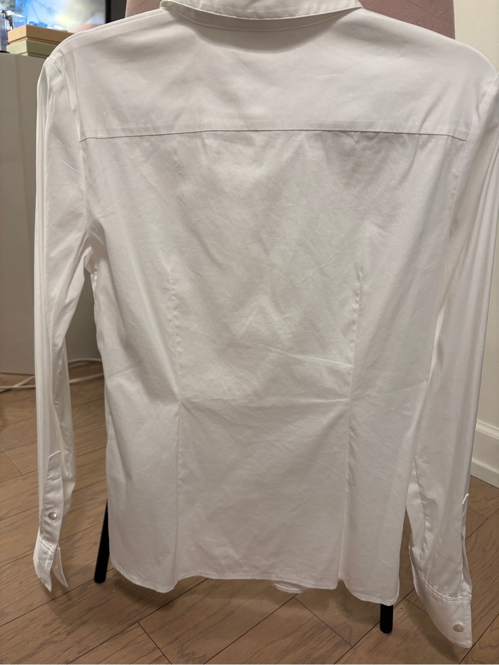 Theory womens White Button-Front Dress Shirt - Picture 3 of 3